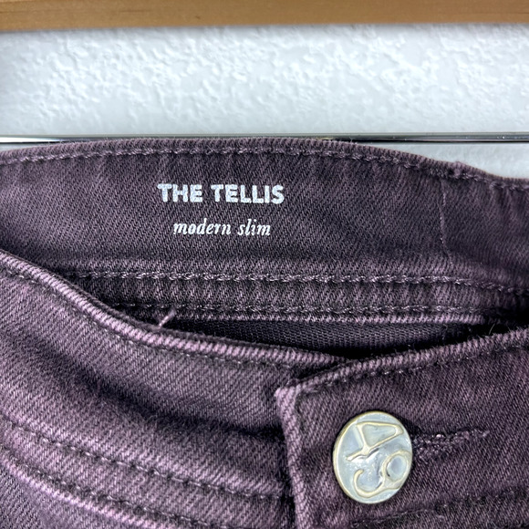 AG Adriano Goldschmied Jeans Mens 36x33 The Tellis Modern Slim Burgundy Maroon - Picture 4 of 11